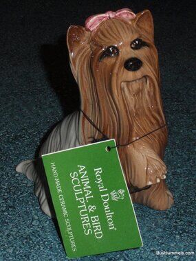 Royal Doulton "Yorkshire Terrier Seated" Collectible Dog Figurine DA119 - GIFT!